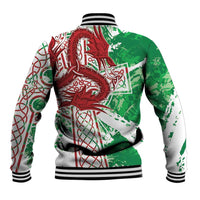Wales Cymru Am Byth Baseball Jacket Celtic Dragon Triskelion - Wonder Print Shop