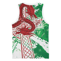 Wales Cymru Am Byth Basketball Jersey Celtic Dragon Triskelion - Wonder Print Shop