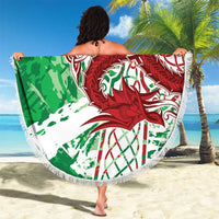 Wales Cymru Am Byth Beach Blanket Celtic Dragon Triskelion - Wonder Print Shop