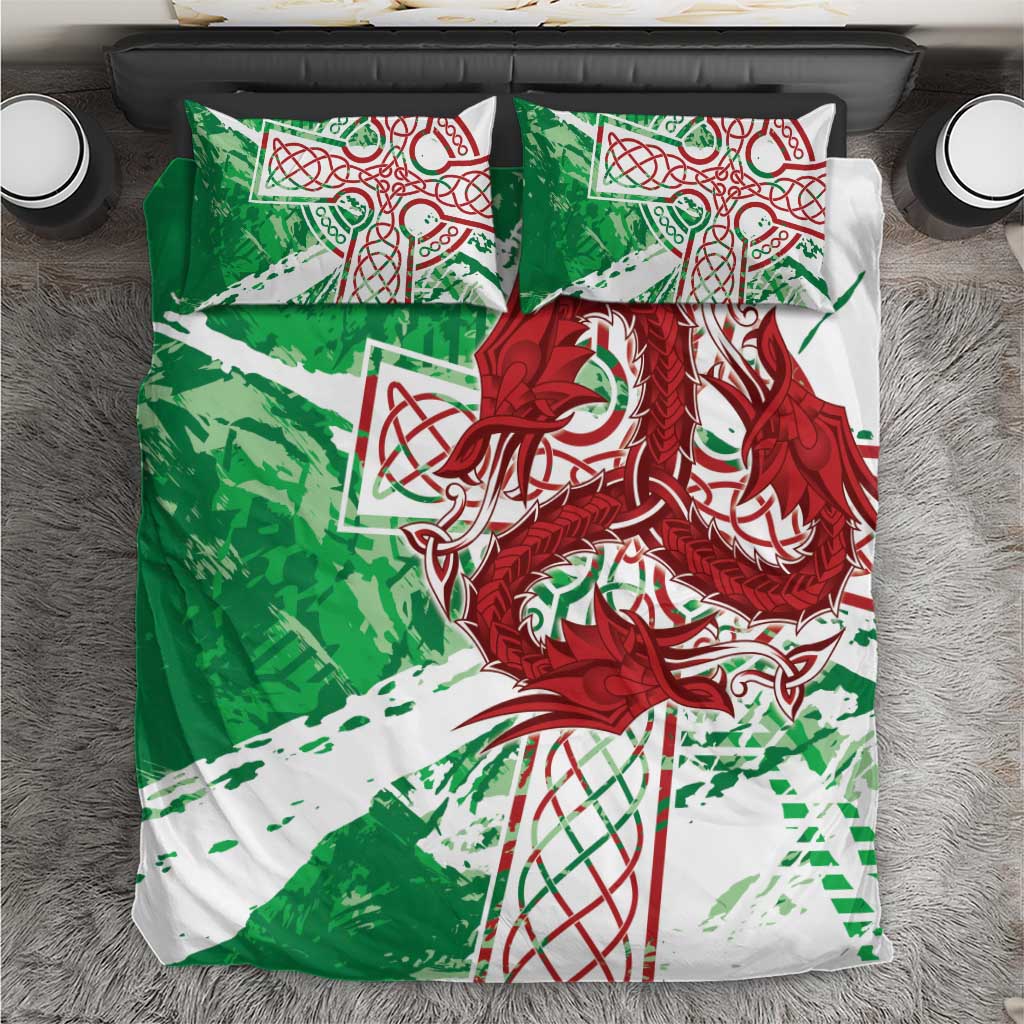 Wales Cymru Am Byth Bedding Set Celtic Dragon Triskelion - Wonder Print Shop
