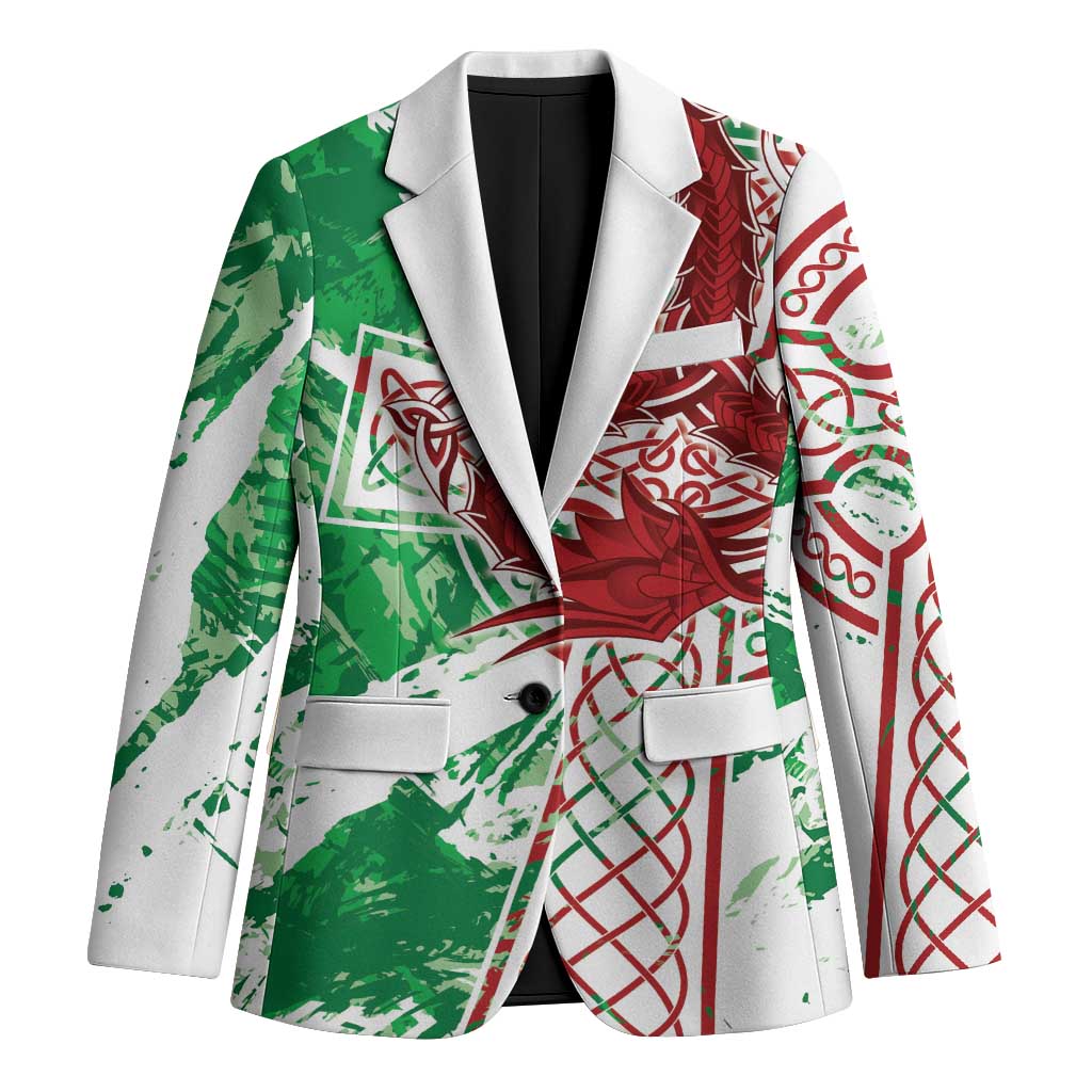 Wales Cymru Am Byth Blazer Celtic Dragon Triskelion - Wonder Print Shop
