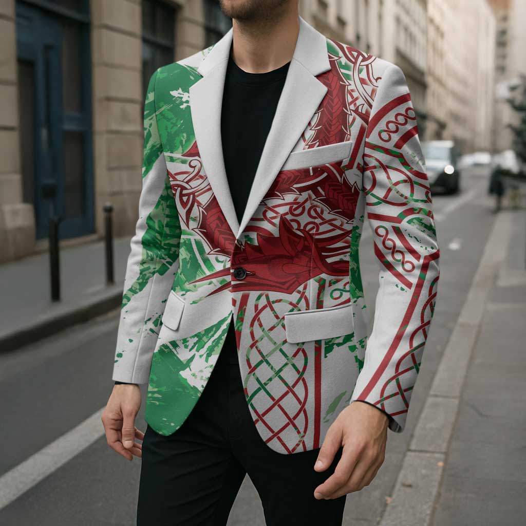 Wales Cymru Am Byth Blazer Celtic Dragon Triskelion - Wonder Print Shop