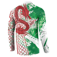 Wales Cymru Am Byth Button Sweatshirt Celtic Dragon Triskelion - Wonder Print Shop