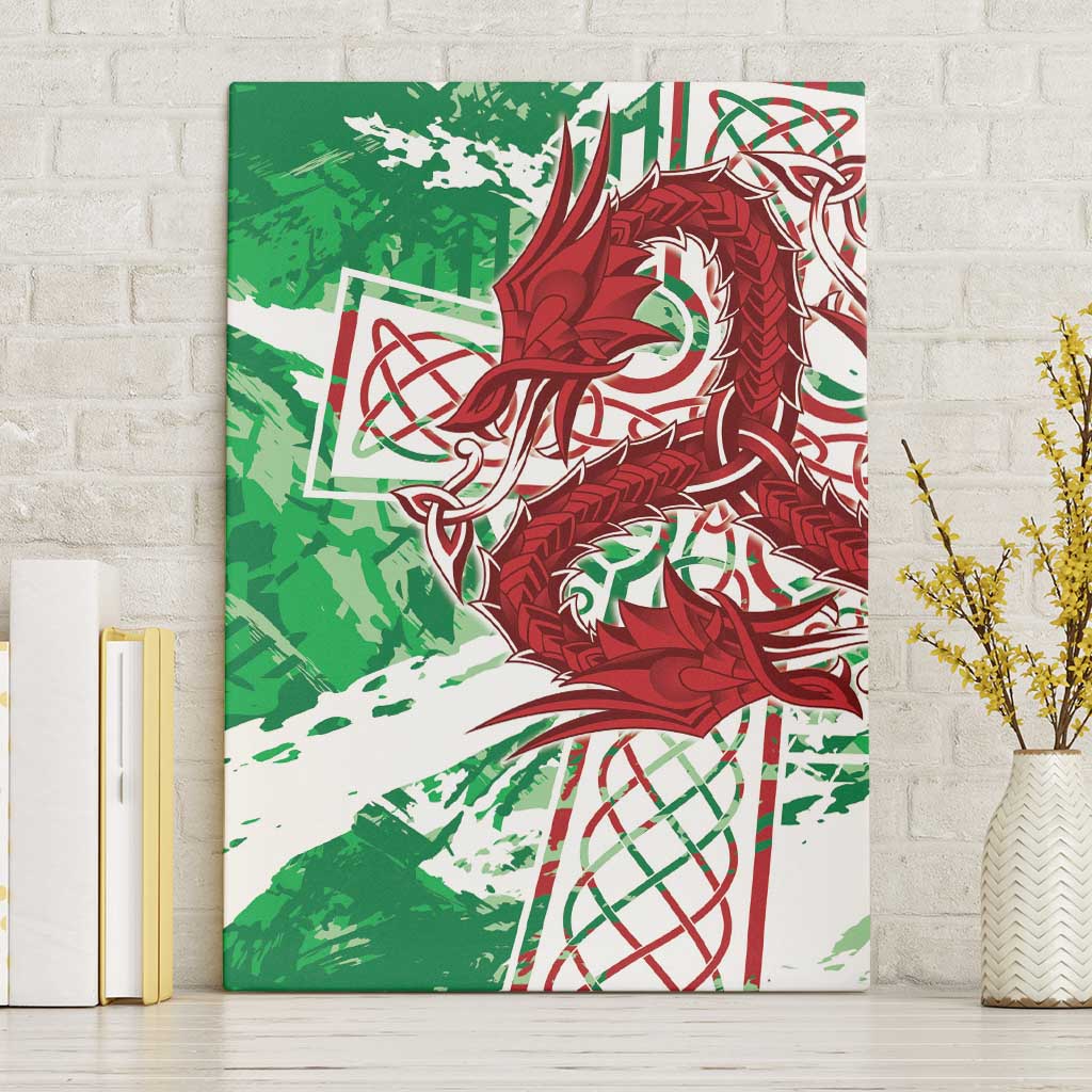 Wales Cymru Am Byth Canvas Wall Art Celtic Dragon Triskelion - Wonder Print Shop