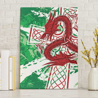 Wales Cymru Am Byth Canvas Wall Art Celtic Dragon Triskelion - Wonder Print Shop