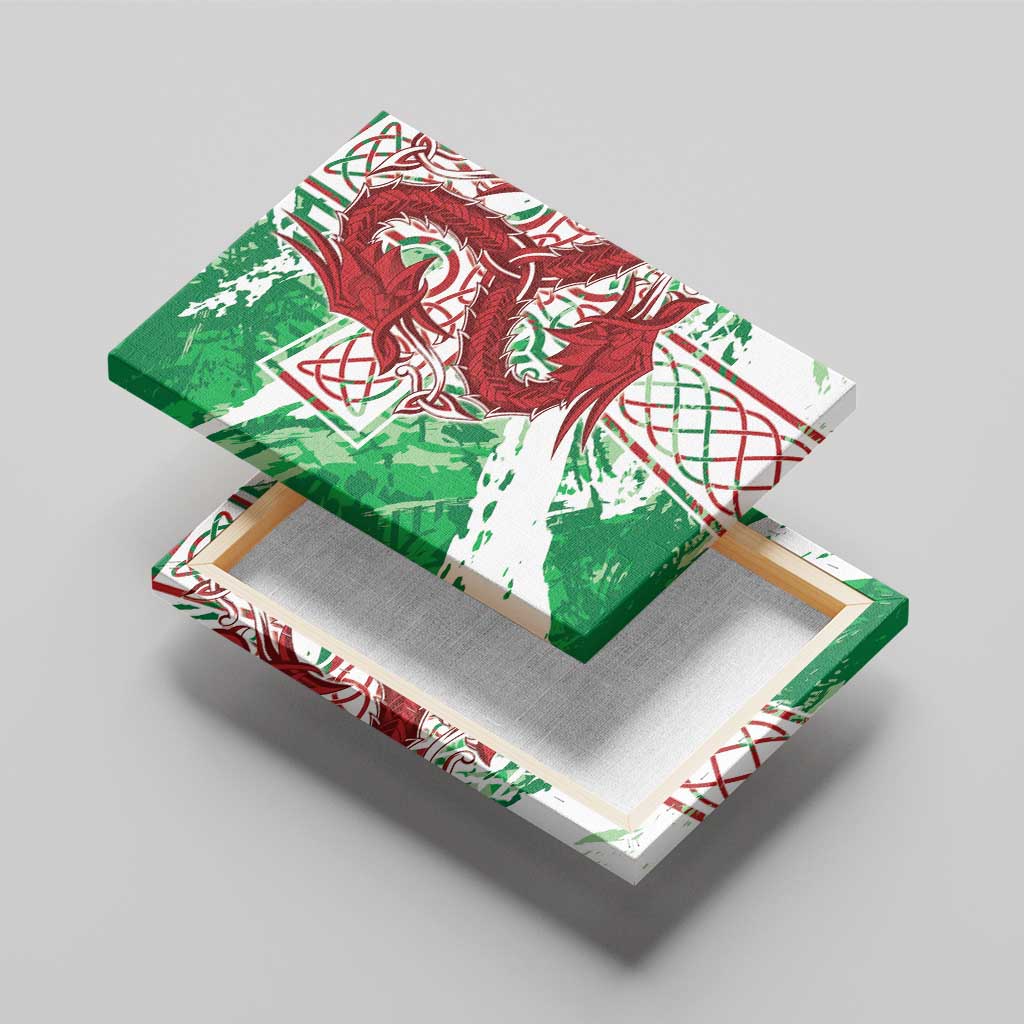 Wales Cymru Am Byth Canvas Wall Art Celtic Dragon Triskelion - Wonder Print Shop