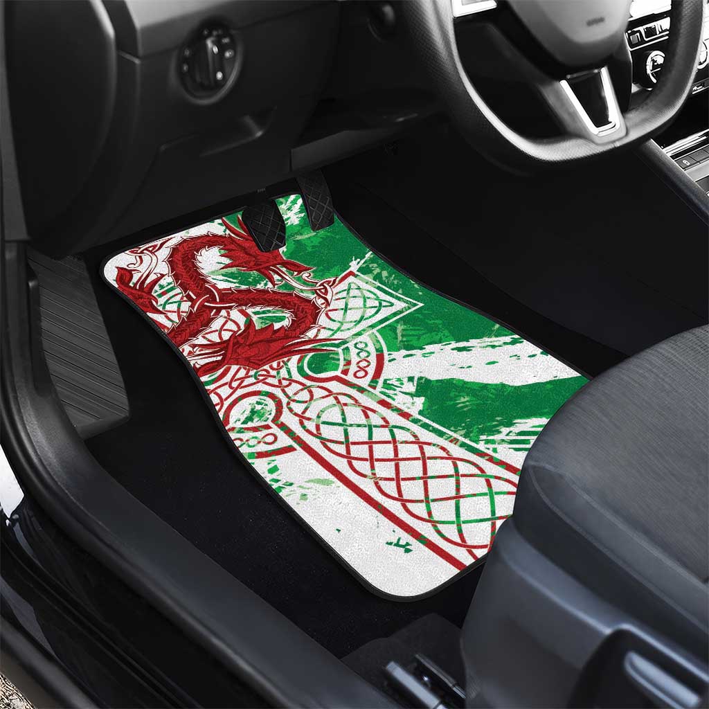 Wales Cymru Am Byth Car Mats Celtic Dragon Triskelion - Wonder Print Shop