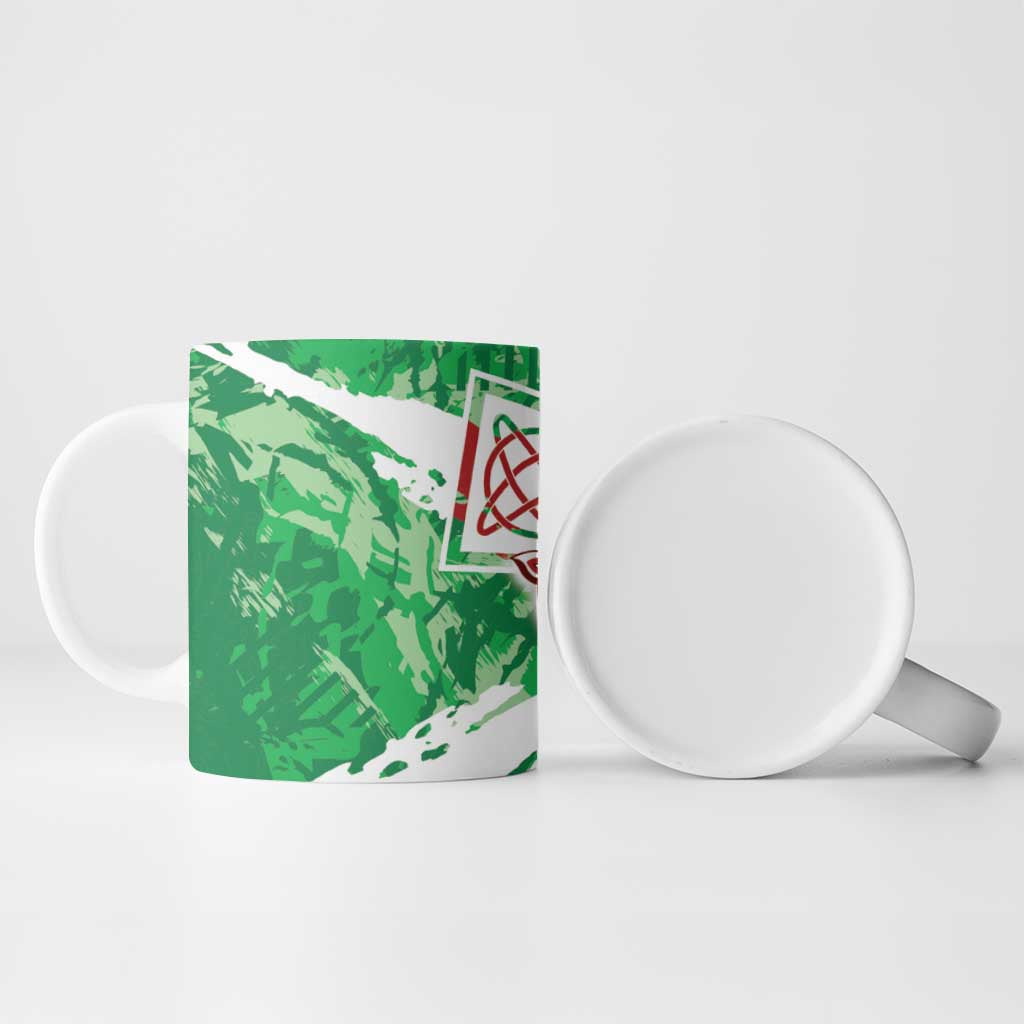 Wales Cymru Am Byth Ceramic Mug Celtic Dragon Triskelion - Wonder Print Shop