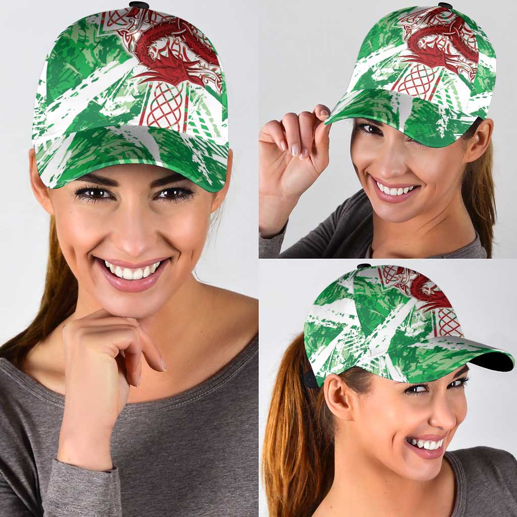 Wales Cymru Am Byth Classic Cap Celtic Dragon Triskelion - Wonder Print Shop