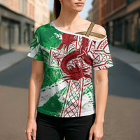 Wales Cymru Am Byth Cross Shoulder Shirt Celtic Dragon Triskelion - Wonder Print Shop