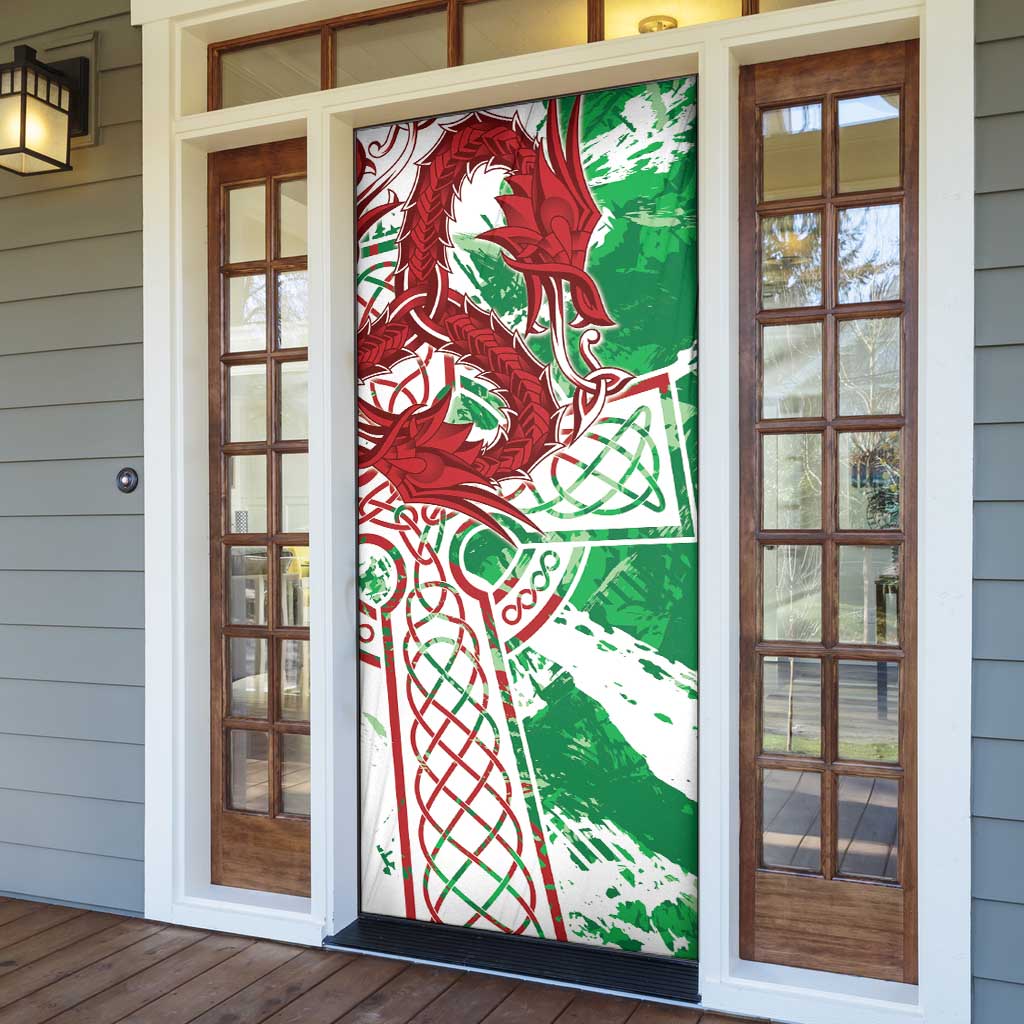 Wales Cymru Am Byth Door Cover Celtic Dragon Triskelion - Wonder Print Shop