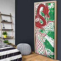 Wales Cymru Am Byth Door Cover Celtic Dragon Triskelion - Wonder Print Shop