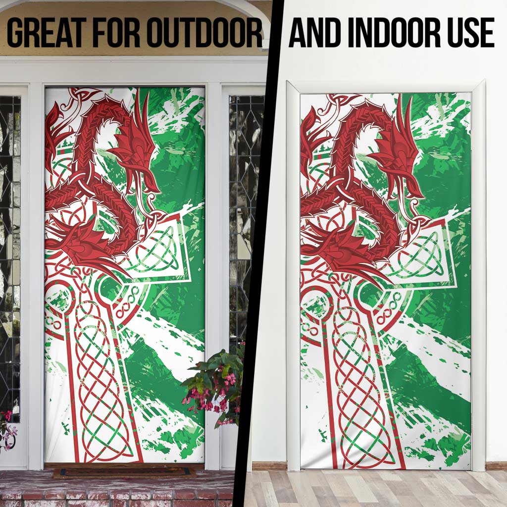 Wales Cymru Am Byth Door Cover Celtic Dragon Triskelion - Wonder Print Shop