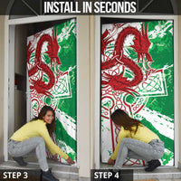 Wales Cymru Am Byth Door Cover Celtic Dragon Triskelion - Wonder Print Shop