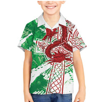 Wales Cymru Am Byth Family Matching Mermaid Dress and Hawaiian Shirt Celtic Dragon Triskelion - Wonder Print Shop