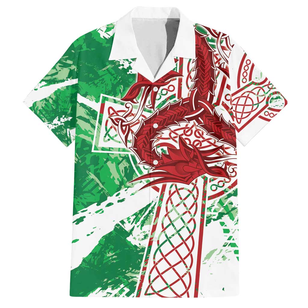Wales Cymru Am Byth Family Matching Puletasi and Hawaiian Shirt Celtic Dragon Triskelion - Wonder Print Shop