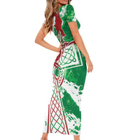 Wales Cymru Am Byth Family Matching Short Sleeve Bodycon Dress and Hawaiian Shirt Celtic Dragon Triskelion - Wonder Print Shop