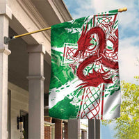 Wales Cymru Am Byth Garden Flag Celtic Dragon Triskelion - Wonder Print Shop