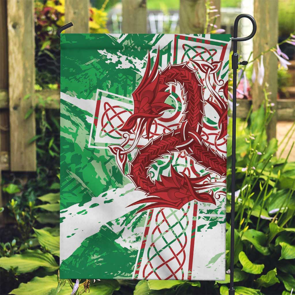 Wales Cymru Am Byth Garden Flag Celtic Dragon Triskelion - Wonder Print Shop