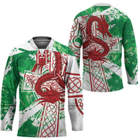 Wales Cymru Am Byth Hockey Jersey Celtic Dragon Triskelion - Wonder Print Shop