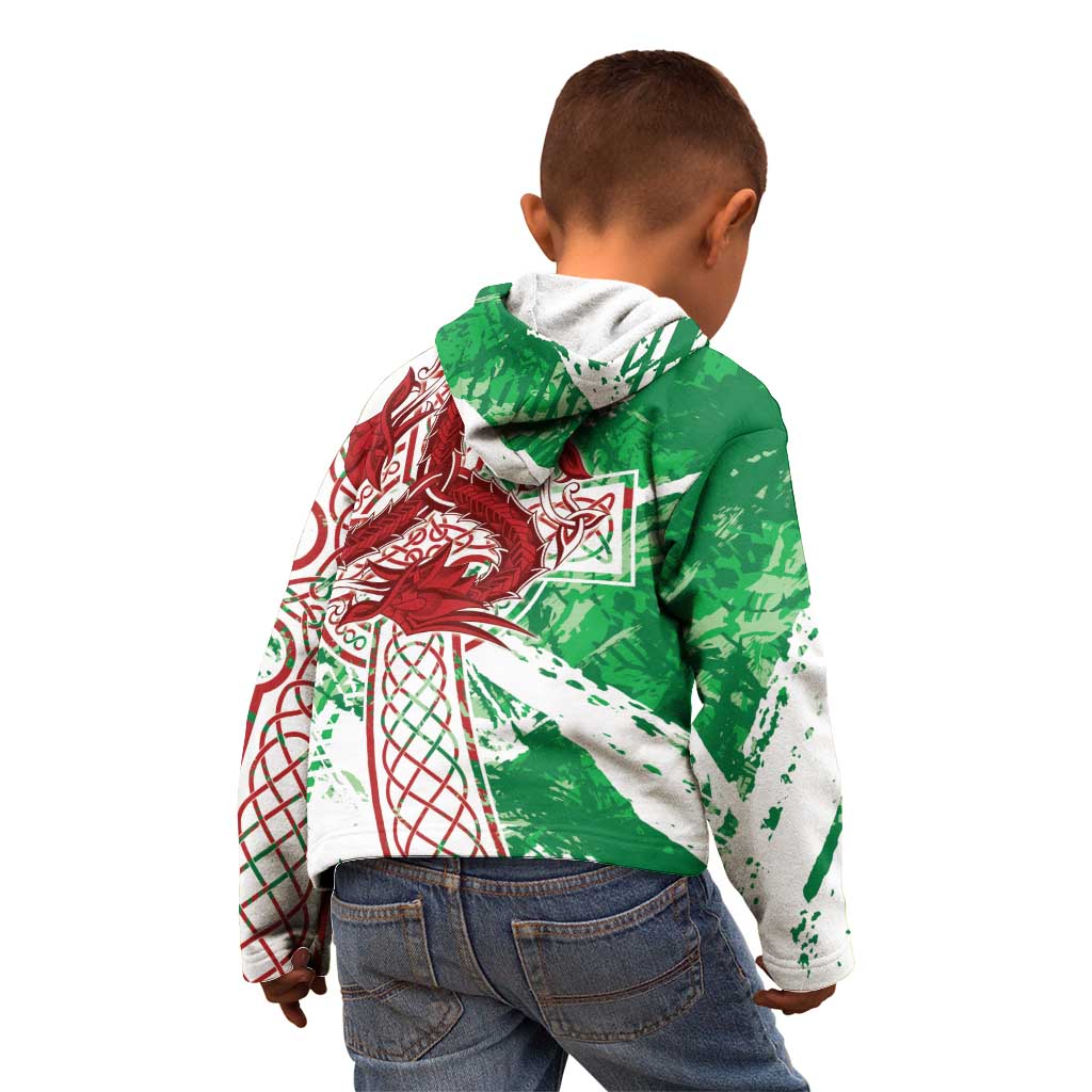 Wales Cymru Am Byth Kid Hoodie Celtic Dragon Triskelion - Wonder Print Shop