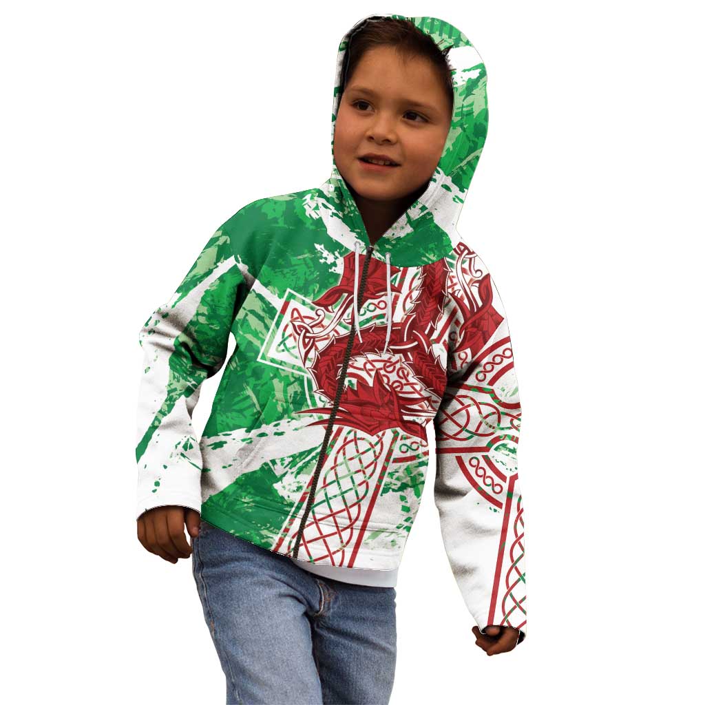 Wales Cymru Am Byth Kid Hoodie Celtic Dragon Triskelion - Wonder Print Shop