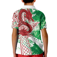 Wales Cymru Am Byth Kid Polo Shirt Celtic Dragon Triskelion - Wonder Print Shop