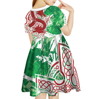 Wales Cymru Am Byth Kid Short Sleeve Dress Celtic Dragon Triskelion - Wonder Print Shop