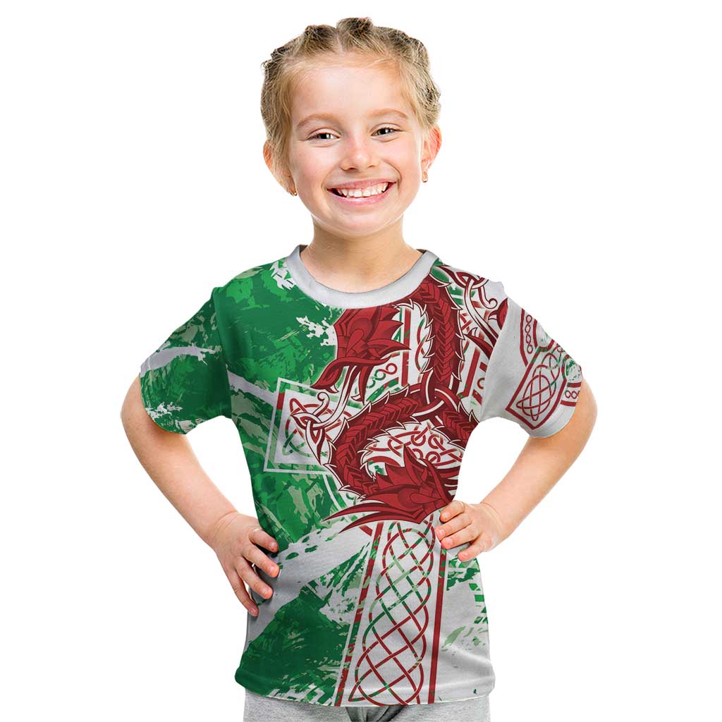 Wales Cymru Am Byth Kid T Shirt Celtic Dragon Triskelion - Wonder Print Shop
