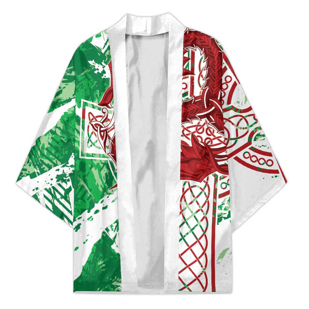 Wales Cymru Am Byth Kimono Celtic Dragon Triskelion - Wonder Print Shop