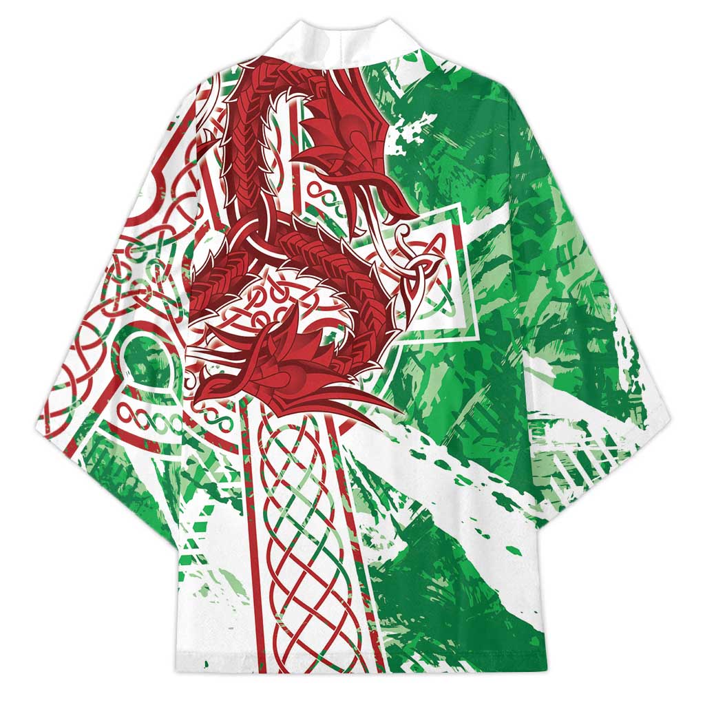 Wales Cymru Am Byth Kimono Celtic Dragon Triskelion - Wonder Print Shop