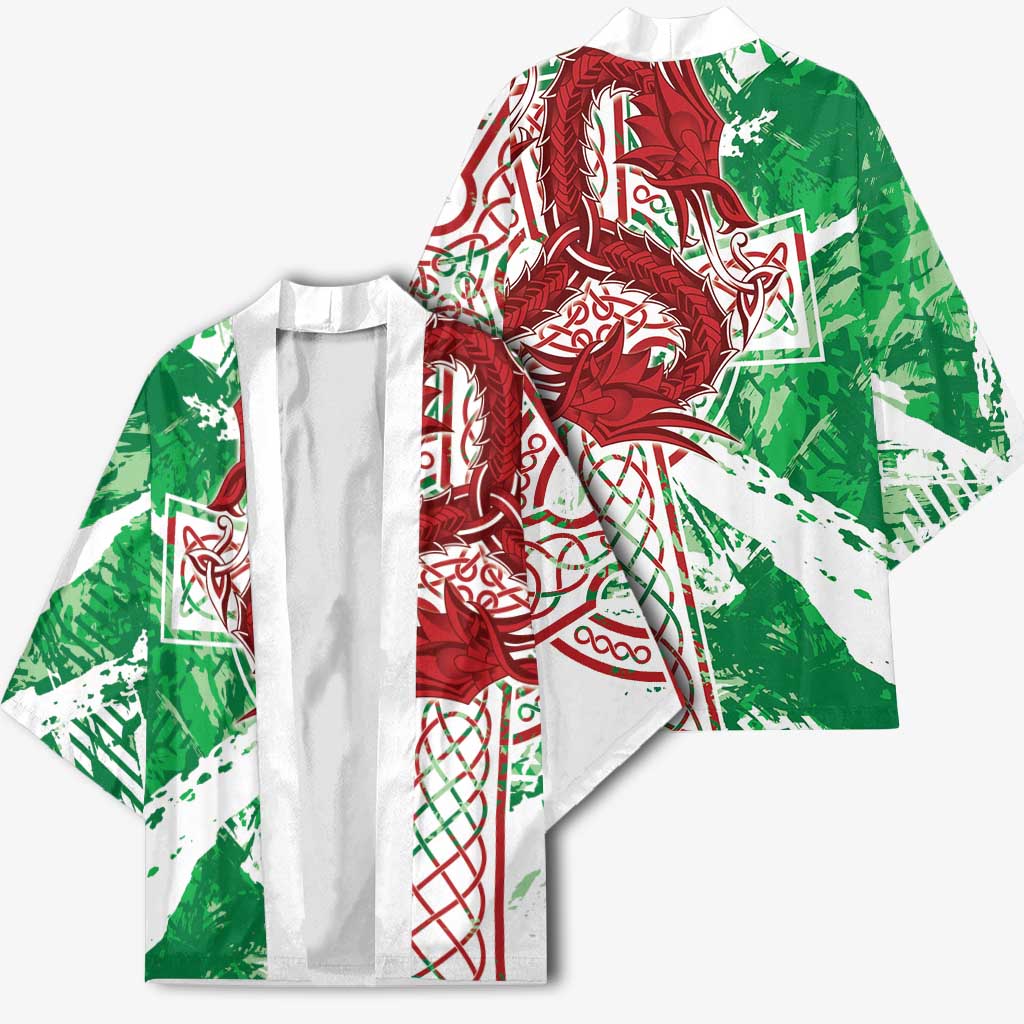 Wales Cymru Am Byth Kimono Celtic Dragon Triskelion - Wonder Print Shop