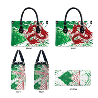 Wales Cymru Am Byth Leather Bag Celtic Dragon Triskelion - Wonder Print Shop