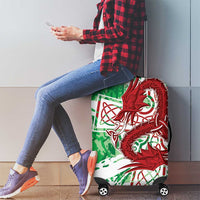 Wales Cymru Am Byth Luggage Cover Celtic Dragon Triskelion - Wonder Print Shop