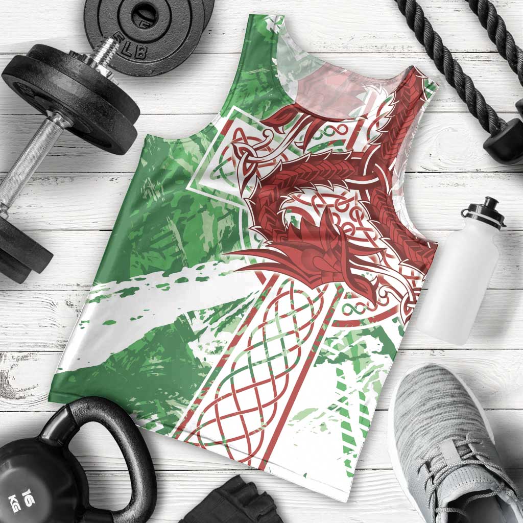 Wales Cymru Am Byth Men Tank Top Celtic Dragon Triskelion - Wonder Print Shop