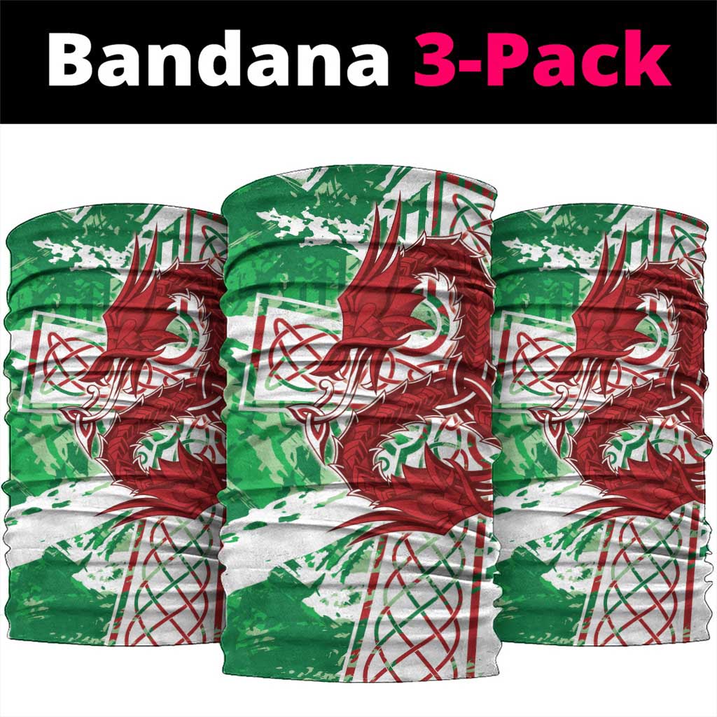 Wales Cymru Am Byth Neck Gaiter Celtic Dragon Triskelion - Wonder Print Shop