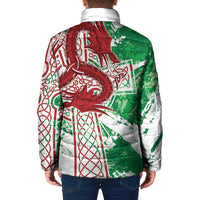 Wales Cymru Am Byth Padded Jacket Celtic Dragon Triskelion - Wonder Print Shop