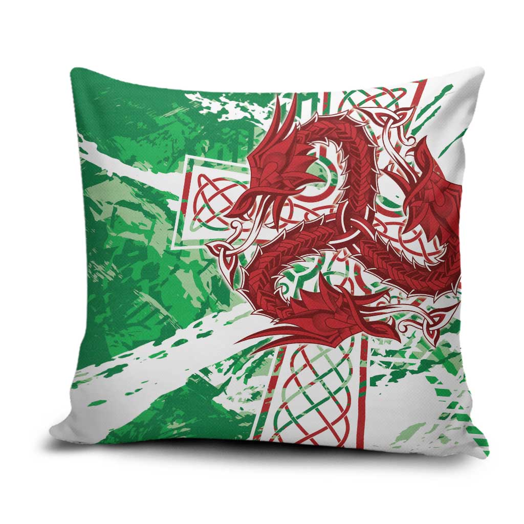 Wales Cymru Am Byth Pillow Cover Celtic Dragon Triskelion - Wonder Print Shop