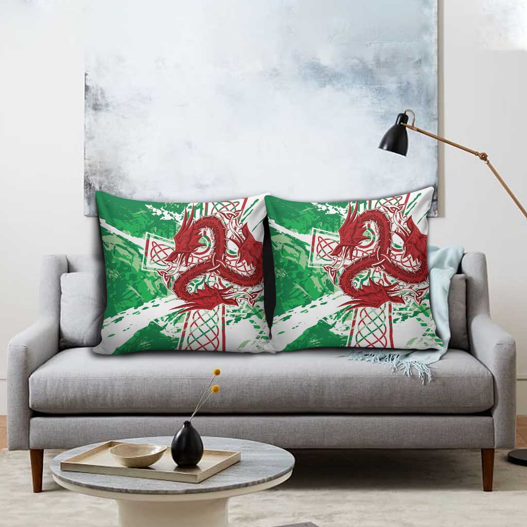 Wales Cymru Am Byth Pillow Cover Celtic Dragon Triskelion - Wonder Print Shop