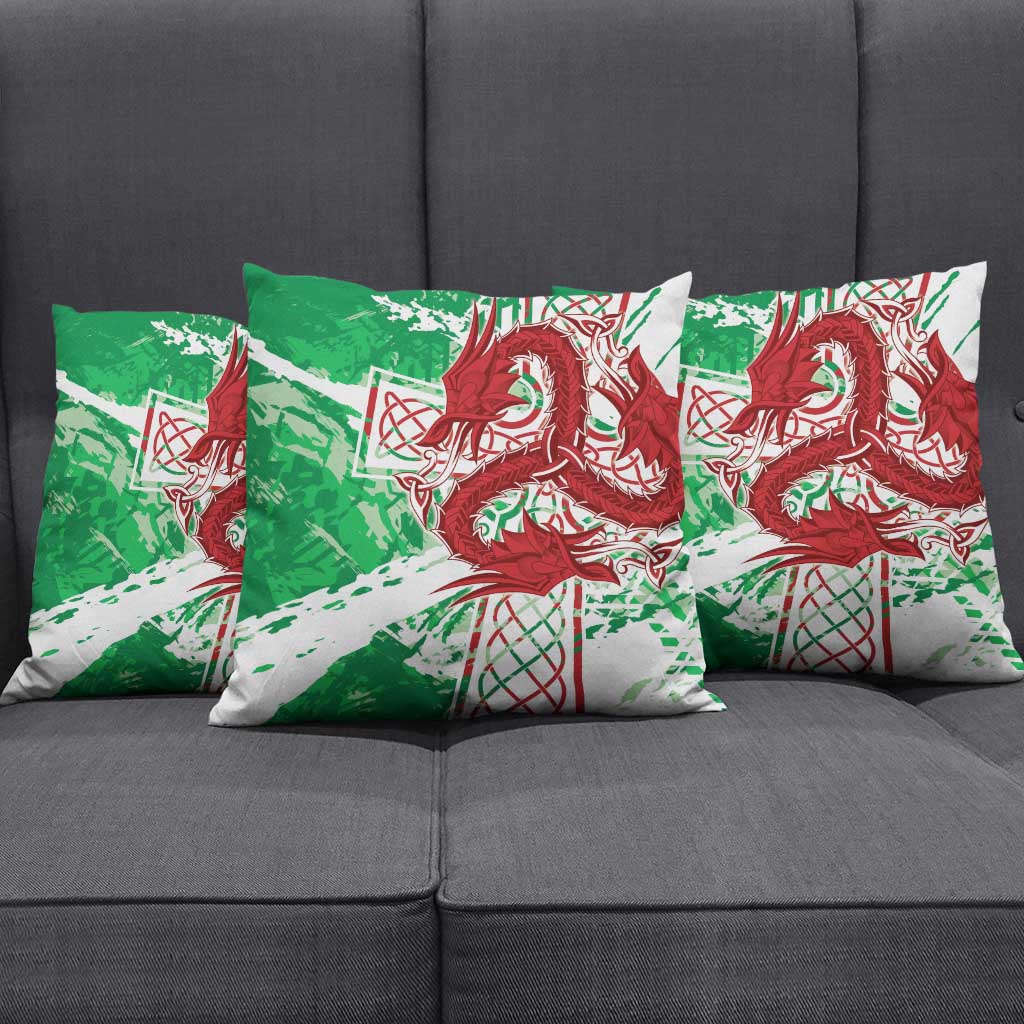 Wales Cymru Am Byth Pillow Cover Celtic Dragon Triskelion - Wonder Print Shop