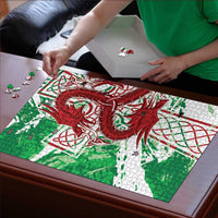 Wales Cymru Am Byth Puzzle Celtic Dragon Triskelion - Wonder Print Shop