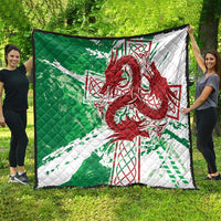 Wales Cymru Am Byth Quilt Celtic Dragon Triskelion - Wonder Print Shop
