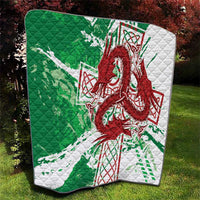 Wales Cymru Am Byth Quilt Celtic Dragon Triskelion - Wonder Print Shop