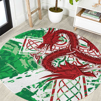 Wales Cymru Am Byth Round Carpet Celtic Dragon Triskelion - Wonder Print Shop