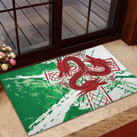 Wales Cymru Am Byth Rubber Doormat Celtic Dragon Triskelion - Wonder Print Shop