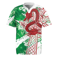 Wales Cymru Am Byth Rugby Jersey Celtic Dragon Triskelion - Wonder Print Shop