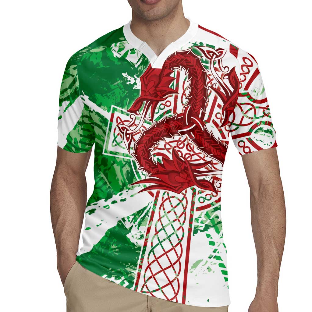 Wales Cymru Am Byth Rugby Jersey Celtic Dragon Triskelion - Wonder Print Shop