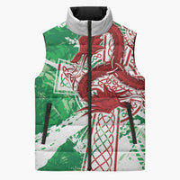 Wales Cymru Am Byth Sleeveless Puffer Jacket Celtic Dragon Triskelion - Wonder Print Shop