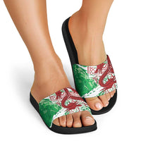 Wales Cymru Am Byth Slide Sandals Celtic Dragon Triskelion - Wonder Print Shop