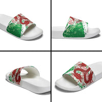 Wales Cymru Am Byth Slide Sandals Celtic Dragon Triskelion - Wonder Print Shop
